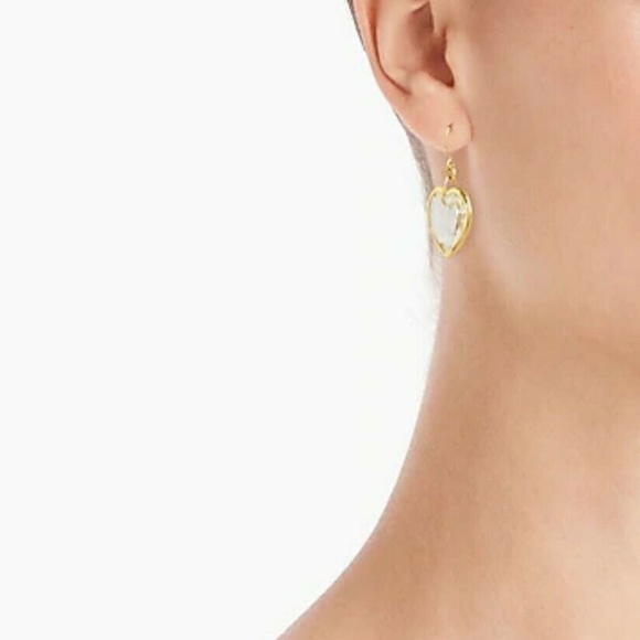 J.Crew Crystal Heart Earrings - Picture 5 of 6
